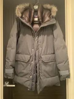 65/35 LONG SEROW DOWN COAT ND2557N グレーx茶