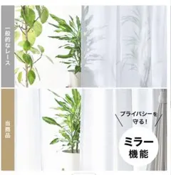 新品　LOWYA ミラーレースカーテン　（幅100×丈208）　2枚組のサムネイル