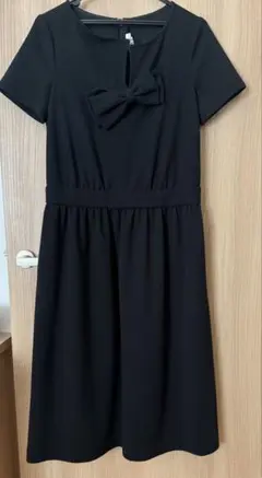 【美品】2012AW コムデギャルソン 胸元リボン ワンピース黒 S 希少日本製