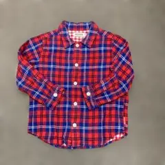 MIKI HOUSE 長袖チェックシャツ 100