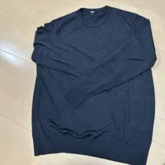UNIQLO 100%ウール ニットセーター XXL ダークグレー