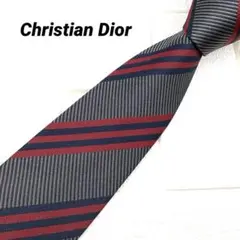 【美品】Christian Dior ネクタイ ストライプ シルク ビジネス