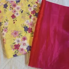 【マザウェイズ】キッズ用浴衣（黄色）150cm 帯付き