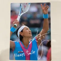 クルム伊達公子　直筆サイン テニス 伊達公子 直筆サイン色紙 クルム伊達公子 錦織圭 大坂