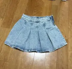 GAP キッズ デニムプリーツスカート XL