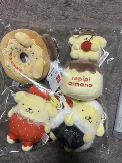 レピピアルマリオ×ポムポムプリン　たべものマスコットチャーム4種類セット