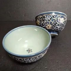 新品 波佐見焼 龍庵窯 丼ぶり2個 お祝い テーブルコーディネート
