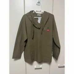 新品　MOZ モズ　アノラックパーカーアウターナイロン フード カーキ