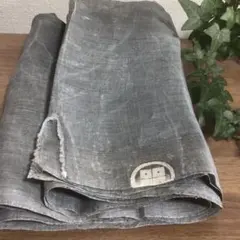 古布草木染め　時代物麻無地　片身頃（襤褸）ハンドメイド用
