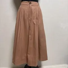 PT☆ ユニクロ リネンコットンワイドクロップドパンツ カーキ Sサイズ