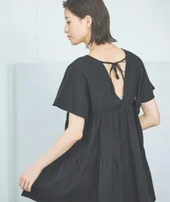 LAKOLE 2WAYティアードチュニック ブラック