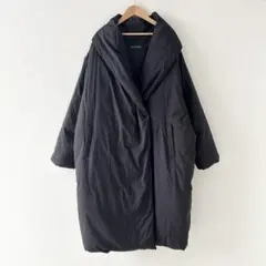 ミズイロインド　ドレープダウンコート　ダウンジャケット　ネイビー　サイズフリー mizuiroind（ミズイロインド）の「ドレープロングダウンコート