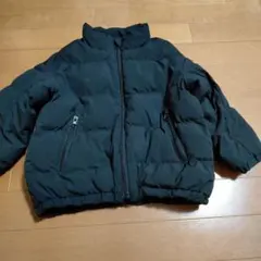 GU キッズダウンコート ヒートパテッドブルゾン ブラック 100