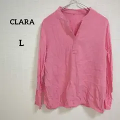 海外古着 1点物 CLARA リラックスフィット 長袖Tシャツ L/12 ピンク