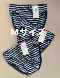 レディース　ガールズ　カジュアル　ストライブショーツMサイズ３枚セット綿100%