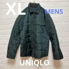 【ユニクロ 】中綿ジャケット キルティング ブルゾン メンズ XLグリーン