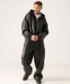 FUBU レザー　セットアップ　黒のサムネイル