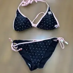 ドット柄 ビキニ セパレート水着　黒のサムネイル