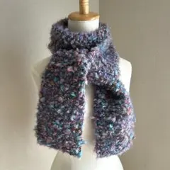 マフラー、ネックウォーマー　ハンドメイド　フランスモヘア　170cm×15cm