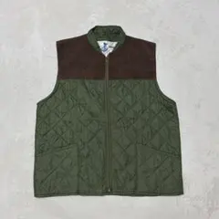 Hi Diver 英国製 キルティングベスト オリーブグリーン ブラウン XL