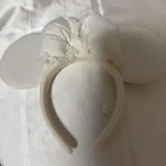 ミニー カチューシャ ホワイト デニム