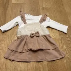 ブランシェス　フリル付きワンピース　70cm