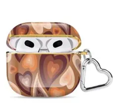 AirPods3 ケース ハート柄 ハードケース ポータブルキーチェーン付き