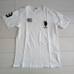 U.S.POLO ASSN. Tシャツ メンズ Mサイズ 白 刺繍 ワッペン