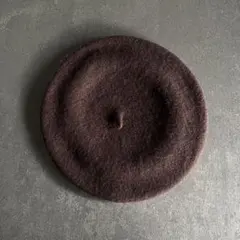 【美品】ベビー用 ベレー帽 ダークブラウン