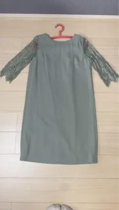 ROPE PICNIC レース袖 ひざ丈ワンピース