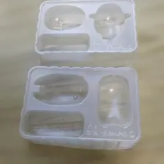 ぐでたま　2個　透明プラスチックアイテム　型