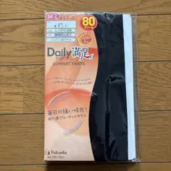 Daily満足サポートタイツ M-L ブラック 80デニール