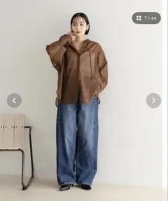 LOWRYS FARMカーブデニム　パンツ Lサイズ ブルー