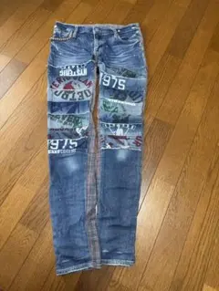 HYSTERIC GLAMOUR パッチワークデニムパンツ XSサイズのサムネイル