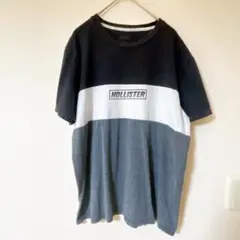 Hollister ロゴ Tシャツ Mサイズ ブラック/ホワイト1-34