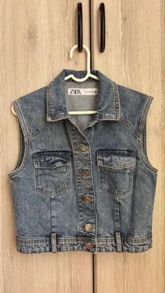 ZARA デニムベスト ノースリーブジャケット XS