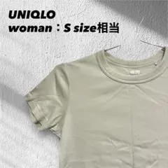 【お買い得】UNIQLO U クルーネックTシャツ ベージュ レディースS相当のサムネイル