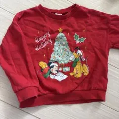 Disney ミッキー プルート トレーナー 110 クリスマス