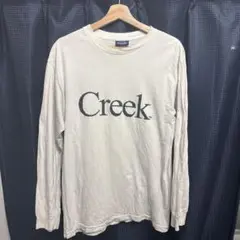 Creekロゴ長袖カットソー ホワイト