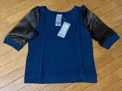 PERFE シースルー袖 ネイビーカットソー