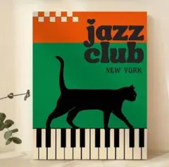 アートポスター　JAZZ CLUB レトロ　音楽　ミッドセンチュリー　モダンA3