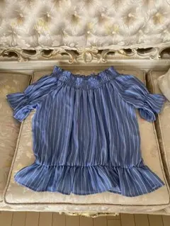 ❤️ストライプ オフショルダー ブラウス❤️新品未使用❤️