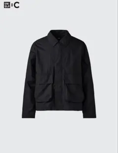 ユニクロC コットンショートブルゾン ブラック XL