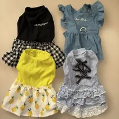 未使用ペットウェア　ワンピース　S〜Mサイズ　4点