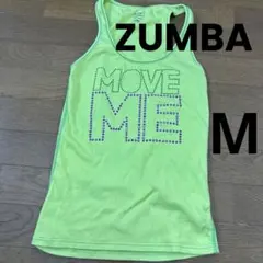 ZUMBA ズンバ　ネオングリーンカラー　タンクトップ　M