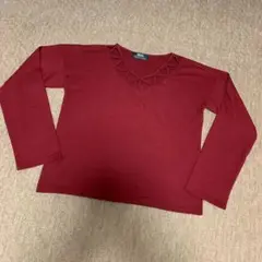 BACKS ボルドーカラー 長袖トップス