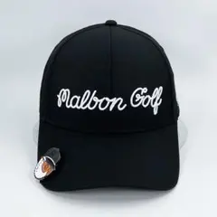 신품 말본 골프 캡 Malbon Golf 모자 남녀 겸용 블랙