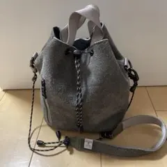 AS2OV スエード グレー ショルダーバッグのサムネイル