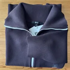 UNIQLOCミラノリブフルジップカーディガン新品未使用ダークブラウンMサイズ♪