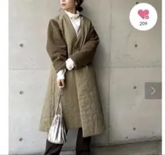 週末限定！JOURNAL STANDARD ノーカラークロスキルティングコート 